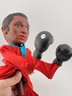 VINTAGE CASSIUS CLAY (MUHAMMED ALI) BOXER TOY WITH GLOVES  - 10" TALL - Working