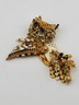 Rare One Of A Kind Lunch at The Ritz USA 22KT Gold Plated Owl Pendant Brooch