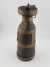 ANTIQUE TRIBAL ART JUG CANTEEN WOOD METAL AFRICA ETHIOPIA OROMO PEOPLE