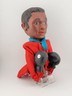 VINTAGE CASSIUS CLAY (MUHAMMED ALI) BOXER TOY WITH GLOVES  - 10" TALL - Working