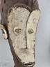 Fang Ngil Mask Gabon African Tribal Art Hand Carved Wood Kaolin Antique 1900s