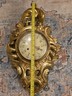 Antique Swedish Rococo Gold Gilt Wall Clock FHS Hermle Movement 1920s. Working.