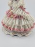 Mid Century Authentic Dresden Lace Porcelain Lady Figurine Rococo Dress Handmade