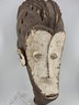 Fang Ngil Mask Gabon African Tribal Art Hand Carved Wood Kaolin Antique 1900s