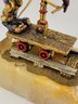 1983 Ron Lee CLOWN ON RAILROAD TRAIN CART WITH BIRD very rare clowns onyx base