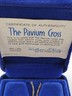 Vtg NIB Franklin Mint "The Pavium Cross" Pure Crystals .999 Silver Necklace COA