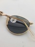 Vintage B&L Ray-Ban Folding Round Sunglasses Gold Frame Green G-15 47□20