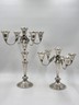Antique Pair Of 1920's Gorham Sterling Silver Candelabra 5 Candle Holders. #638.