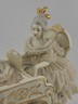 Antique Dresden Art Porcelain Lady at Grand Piano Figurine Lace Dress Germany