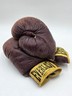 Antique 1950s Everlast 12oz Brown Leather Lace-Up Boxing Gloves Made in USA