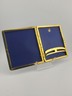 Vintage Dunhill London Leather Cigarette Case Blue Interior Gold Tone