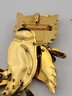 Rare One Of A Kind Lunch at The Ritz USA 22KT Gold Plated Owl Pendant Brooch