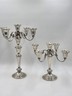 Antique Pair Of 1920's Gorham Sterling Silver Candelabra 5 Candle Holders. #638.