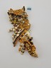 Rare One Of A Kind Lunch at The Ritz USA 22KT Gold Plated Owl Pendant Brooch