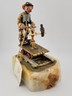 1983 Ron Lee CLOWN ON RAILROAD TRAIN CART WITH BIRD very rare clowns onyx base