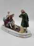 19th Century XL Sitcendorf German Hand Painted Porcelain & Lace Figural Grouping