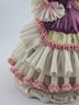 Mid Century Authentic Dresden Lace Porcelain Lady Figurine Rococo Dress Handmade