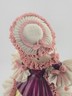 Mid Century Authentic Dresden Lace Porcelain Lady Figurine Rococo Dress Handmade