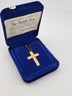 Vtg NIB Franklin Mint "The Pavium Cross" Pure Crystals .999 Silver Necklace COA