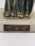 Vintage Greek Athena Statue Cast Bronze on Marble Base. Goddess of Wisdom & War