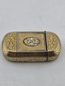 Rare Spanish Damascene Gold Inlaid Steel Vesta Match Safe Case Toledo c.1880