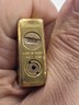 Vintage Collectible 1980's FLAMINAIRE France Gold Plated Gas Pocket Lighter.