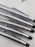 SET Of 5 GORGEOUS HIGH QUALITY SLIM CROSS POLISHED SILVER PENS AND PENCILS. READ