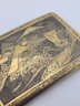 Antique Japanese Komai Damascene Mixed Metal Cigarette Case with Mount Fuji