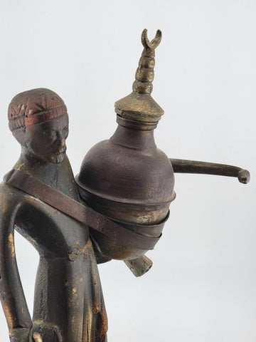 Rare Antique Middle Eastern handmade Bronze Pewter figurine Market Tea seller