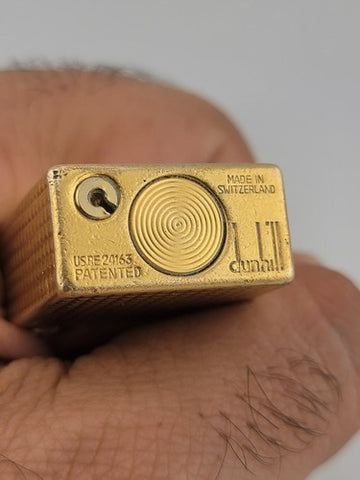 Vintage Dunhill Rollagas Gold Tone Made in Switzerland Very Clean. Untested.