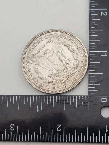 1921-D MORGAN SILVER DOLLAR WITH DIE CRACK REV (90% SILVER)