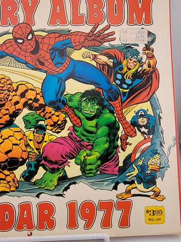 MARVEL COMICS MEMORY ALBUM CALENDAR 1977 ROY THOMAS JACK KIRBY COLAN UNUSED.