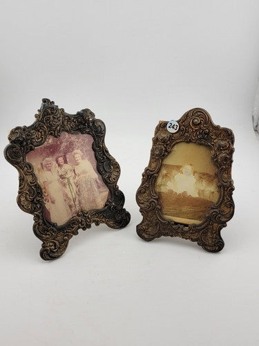 Antique Victorian Miniature Picture Farmes. Gorham Sterling Silver & Baroque.