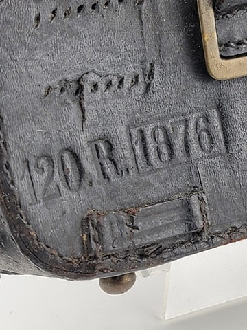 Private: Antique 1876 Indian Wars 120R Leather Cartridge / Ammo Pouch Arsenal