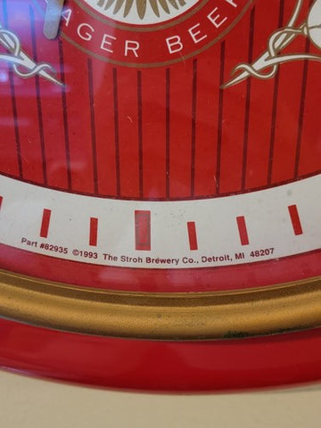 Vintage 1993 Old Milwaukee Beer Sign 22.5" Round Plastic Clock For Bar/ Mancave.