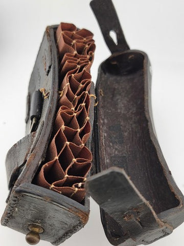 Private: Antique 1876 Indian Wars 120R Leather Cartridge / Ammo Pouch Arsenal