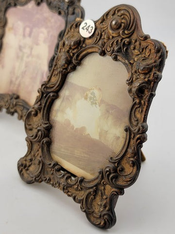 Antique Victorian Miniature Picture Farmes. Gorham Sterling Silver & Baroque.