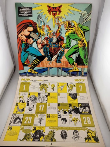 MARVEL COMICS MEMORY ALBUM CALENDAR 1977 ROY THOMAS JACK KIRBY COLAN UNUSED.