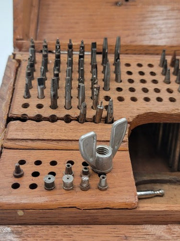 ANTIQUE C 1904 ESSER SWITZERLAND WATCHMAKER STAKING REPAIR TOOL Almost Complete.