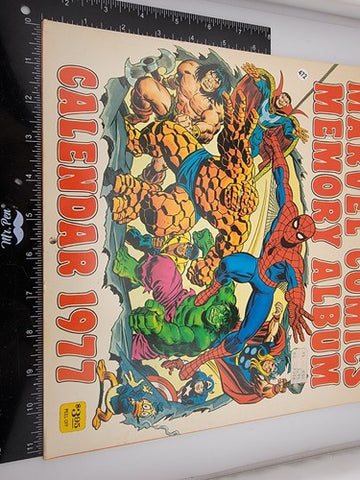 MARVEL COMICS MEMORY ALBUM CALENDAR 1977 ROY THOMAS JACK KIRBY COLAN UNUSED.