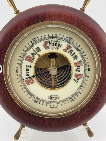 VINTAGE wall BAROMETER / STELLAR / GERMANY  5"d boat WEATHER GAUGE Nautical