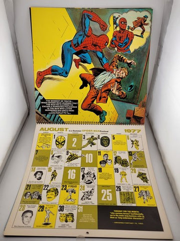MARVEL COMICS MEMORY ALBUM CALENDAR 1977 ROY THOMAS JACK KIRBY COLAN UNUSED.