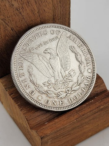 1921-D MORGAN SILVER DOLLAR WITH DIE CRACK REV (90% SILVER)