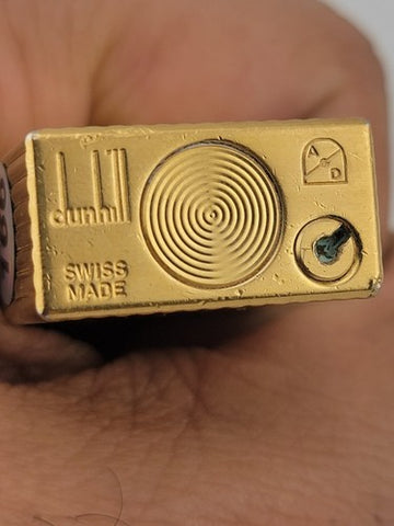 Vintage Dunhill Rollagas Gold Tone Made in Switzerland Very Clean. Untested.