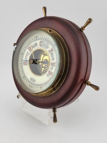 VINTAGE wall BAROMETER / STELLAR / GERMANY  5"d boat WEATHER GAUGE Nautical