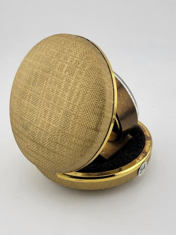 Vintage Seth Thomas Travel Alarm Clock With Original Clam Shell Case Germany