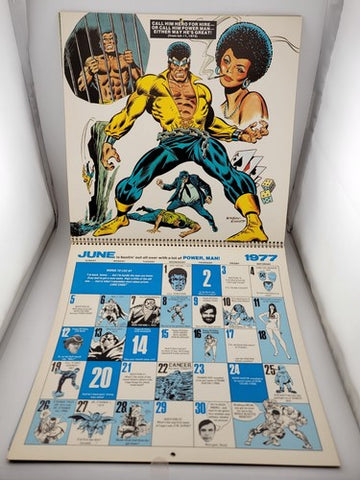 MARVEL COMICS MEMORY ALBUM CALENDAR 1977 ROY THOMAS JACK KIRBY COLAN UNUSED.
