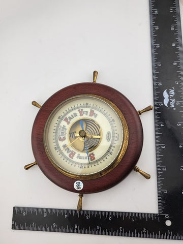VINTAGE wall BAROMETER / STELLAR / GERMANY  5"d boat WEATHER GAUGE Nautical