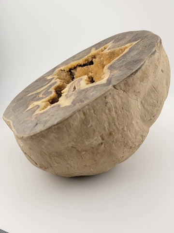 Incredible Genuine Septarian Crystal-filled Geode - 8" high