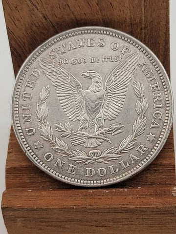 1921-D MORGAN SILVER DOLLAR WITH DIE CRACK REV (90% SILVER)